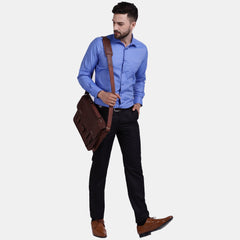 Men's Luthai Supima Mercerised Cotton Solid Regular Fit Dress Shirt