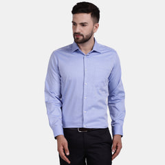 Men's Luthai Supima Mercerised Cotton Jacquard Weave Check Regular Fit Dress Shirt