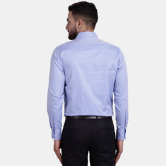 Men's Luthai Supima Mercerised Cotton Jacquard Weave Check Regular Fit Dress Shirt