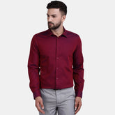 Men's Luthai Supima Mercerised Cotton Bitone Textured Regular/Slim Fit Shirt
