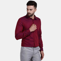 Men's Luthai Supima Mercerised Cotton Bitone Textured Regular/Slim Fit Shirt