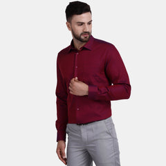 Men's Luthai Supima Mercerised Cotton Bitone Textured Regular/Slim Fit Shirt