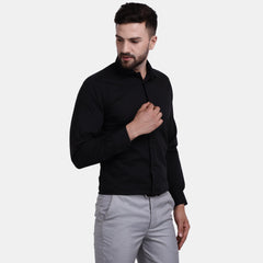 Men's Luthai Supima Mercerised Cotton Solid Regular Fit Dress Shirt
