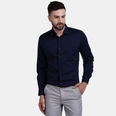 Men's Luthai Supima Mercerised Cotton Solid Regular Fit Dress Shirt