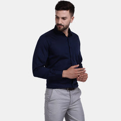 Men's Luthai Supima Mercerised Cotton Solid Regular Fit Dress Shirt