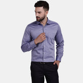 Men's Luthai Supima Mercerised Cotton Broken Herringbone Jacquard Design Regular Fit Dress Shirt