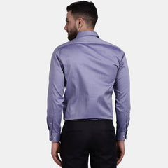 Men's Luthai Supima Mercerised Cotton Broken Herringbone Jacquard Design Regular Fit Dress Shirt