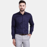 Men's Luthai Supima Mercerised Cotton Subtle Textured Abstract Jacquard Design Regular Fit Shirt