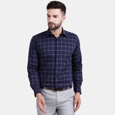 Men's Luthai Supima Mercerised Cotton Large Checks Design Regular Fit Dress Shirt
