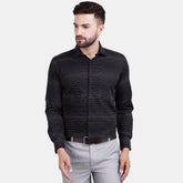 Men's Luthai Supima Mercerised Cotton All Over Stripe Regular Fit Dress Shirt