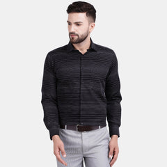 Men's Luthai Supima Mercerised Cotton All Over Stripe Regular Fit Dress Shirt