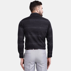 Men's Luthai Supima Mercerised Cotton All Over Stripe Regular Fit Dress Shirt