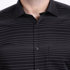 Men's Luthai Supima Mercerised Cotton All Over Stripe Regular Fit Dress Shirt