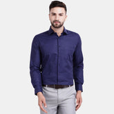 Men's Luthai Supima Mercerised Cotton Floral Textured Jacquard Design Regular Fit Shirt