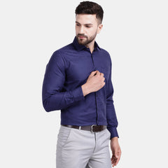 Men's Luthai Supima Mercerised Cotton Floral Textured Jacquard Design Regular Fit Shirt