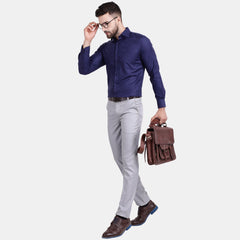 Men's Luthai Supima Mercerised Cotton Floral Textured Jacquard Design Regular Fit Shirt