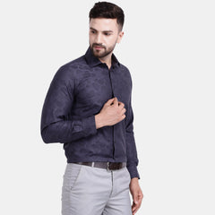 Men's Luthai Supima Mercerised Cotton Subtle Textured Jacquard Design Regular Fit Shirt