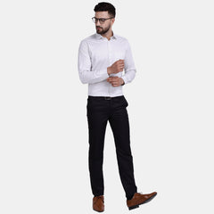 Men's Luthai Supima Mercerised Cotton Verticle Pin Stripe Design Regular Fit Dress Shirt