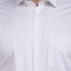 Men's Luthai Supima Mercerised Cotton Verticle Pin Stripe Design Regular Fit Dress Shirt