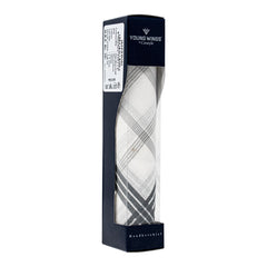 Men's Imerial Premium Cotton Handkerchief - White Stripe
