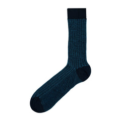 Men's Super Fine 8x1 Shadow Rib Standard Length socks
