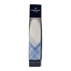 Men's Eminent Mercerised Cotton Handkerchief - White Stripe