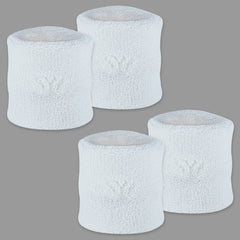 Cotton Wrist Band with Antibacterial and Moisture Wicking (Unisex) - Pack of 2 Pairs