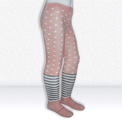 Young Wings Antibacterial Kids Circle & Stripe Design Tights - DT 1006 - Pack of 1