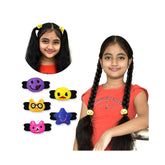 Fancy Hair Rubber Bands for Girls - Pack of 5 Pairs - Combo 1