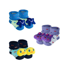 Pack of 3-Stuffed Baby Socks-Combo-3