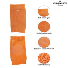 Kids Knee and Elbow Protector with Anti-Slip - Pack of 2 Pairs