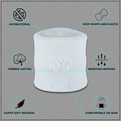 Cotton Wrist Band with Antibacterial and Moisture Wicking (Unisex) - Pack of 2 Pairs