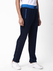 Cotstyle Men's Super Combed Cotton Slim-Fit Track Pants with Side Pocket, Colour Navy-Style no.TP1100