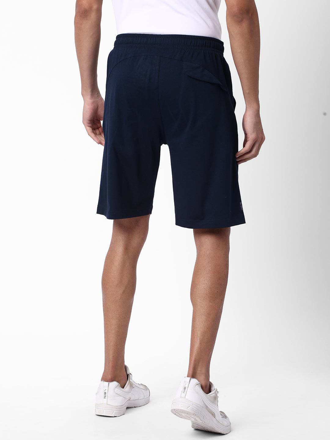 Cotstyle Men's Super Combed Cotton Regular Fit Solid Shorts with Side Pockets - Navy, Style no.SH902