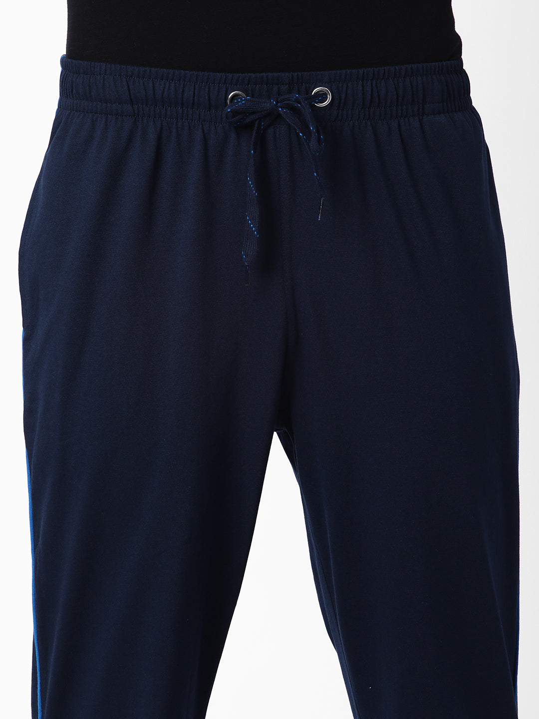 Cotstyle Men's Super Combed Cotton Regular-Fit Track Pants with Side Pocket, Colour Navy-Style no.TP1101