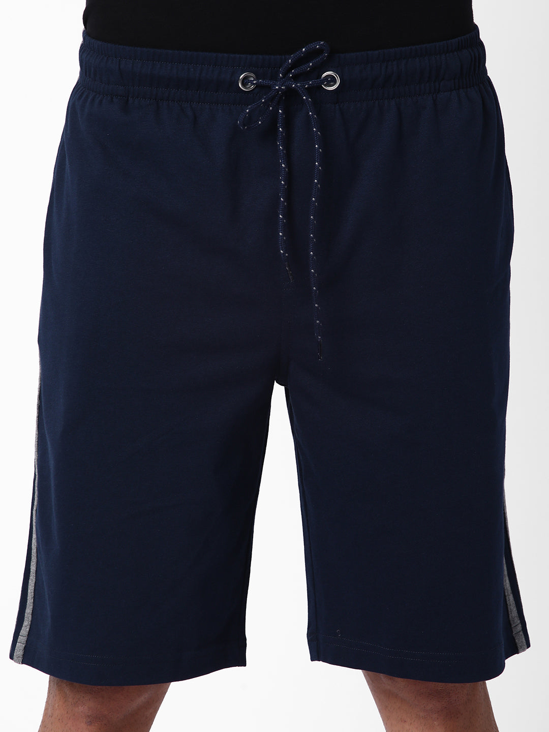 Cotstyle Men's Super Combed Cotton Regular Fit Solid Shorts with Side Pockets - Navy, Style no.SH901