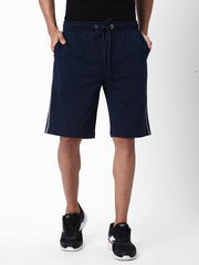 Cotstyle Men's Super Combed Cotton Regular Fit Solid Shorts with Side Pockets - Navy, Style no.SH901