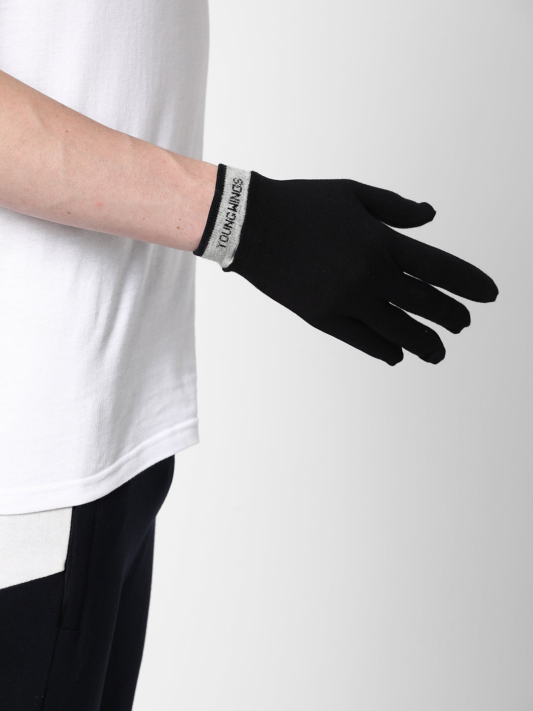 Men's Antibacterial Dri-Fit Polyester Hand Gloves - Pack of 2 Pairs