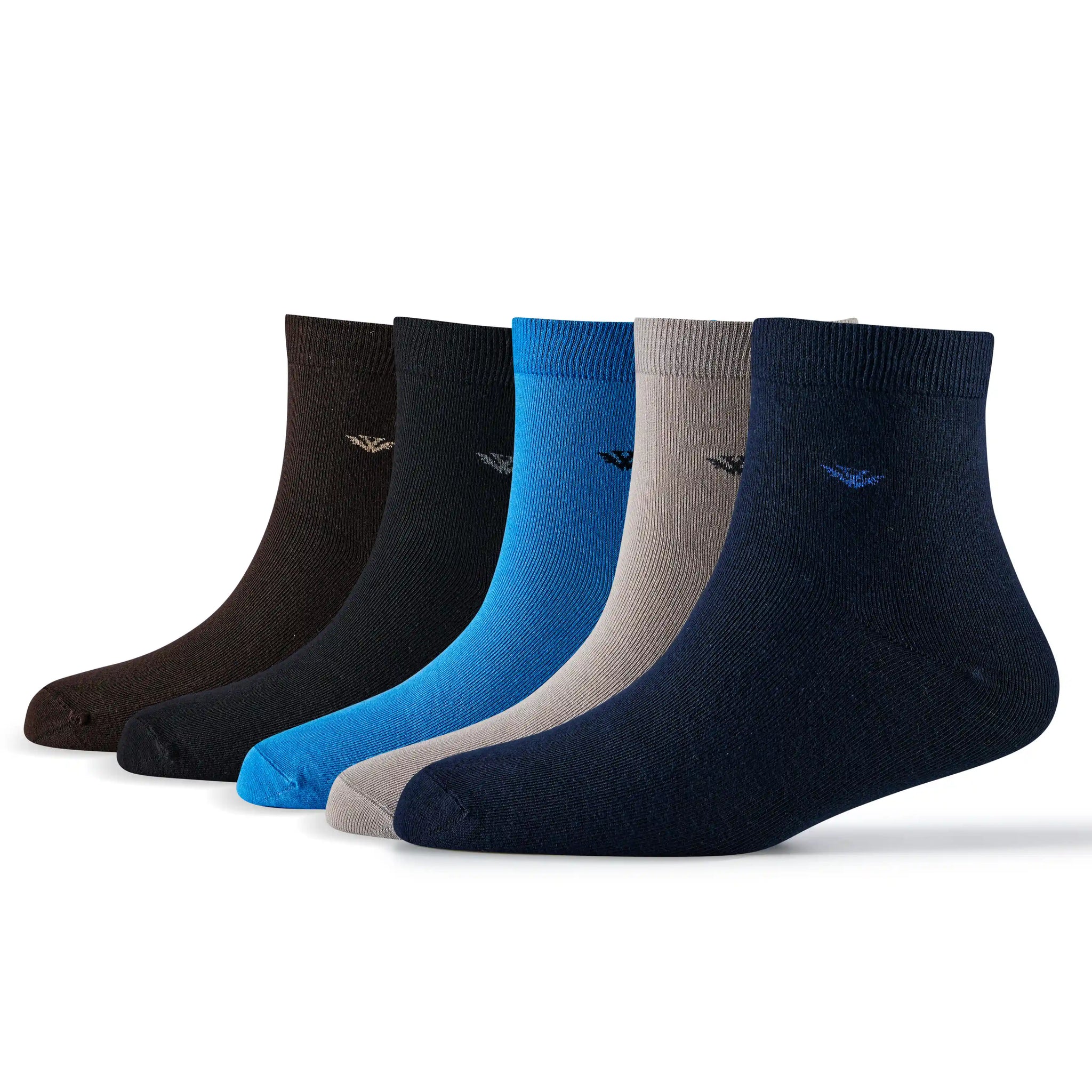 Young Wings Multicolor Self Design Free Size Ankle length Solid Causal & Formal Wear Socks-(Pack of 5, Style no.2400-M1)