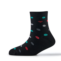 Young Wings Multicolor Dots Design Free Size Ankle length Causal & Formal Wear Socks-(Pack of 5, Style no.2410-M1)