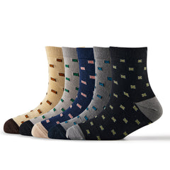 Young Wings Multicolor Self Design Free Size Ankle length Causal & Formal Wear Socks-(Pack of 5, Style no.2717-M1)