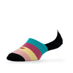 Young Wings Women's Multi Colour Cotton Fabric Design No-Show Socks - Pack of 5, Style no. 9006-W1