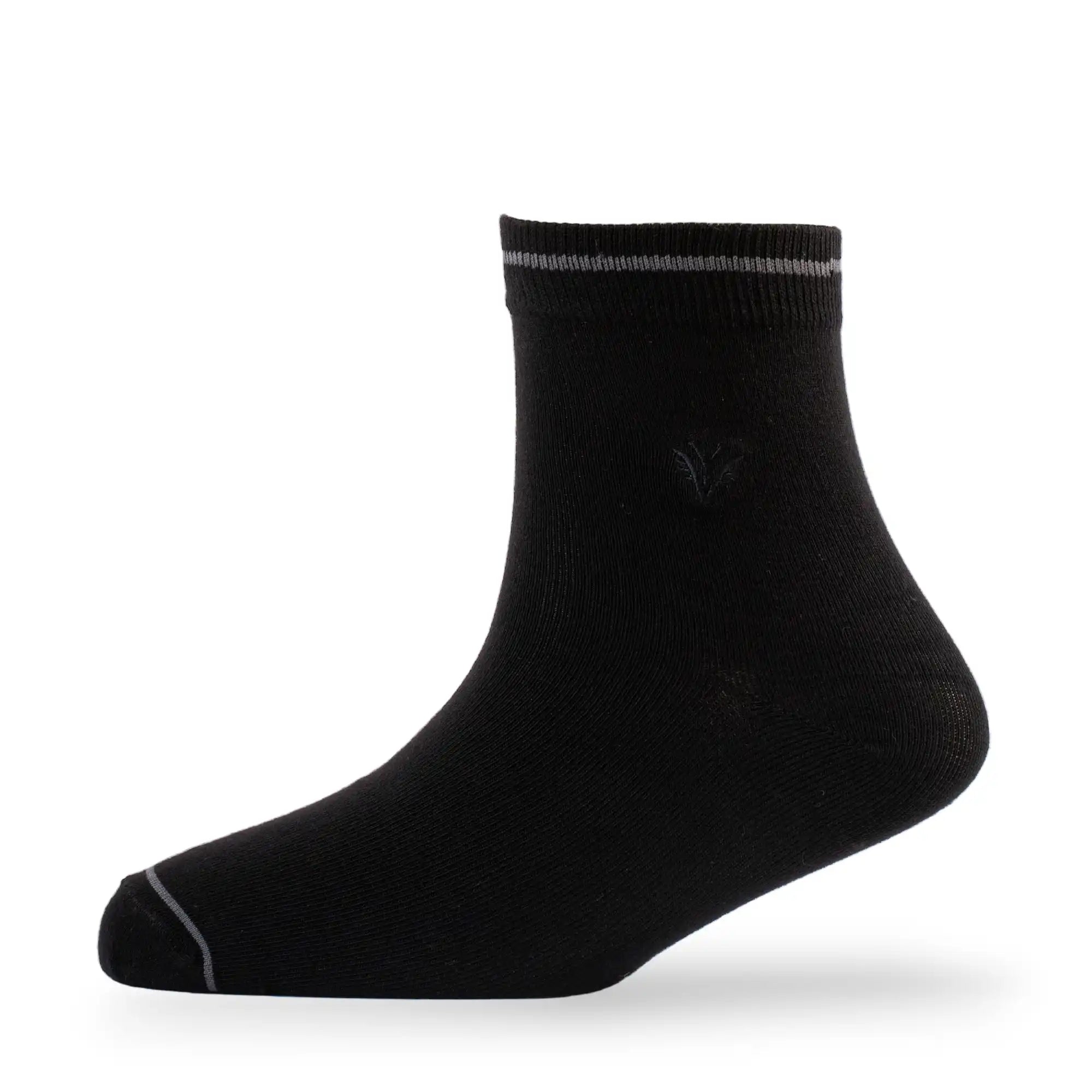 Young Wings Men's Multi Colour Pima Cotton Fabric Solid Ankle Length Socks - Pack of 2, Style no. M1-280 N