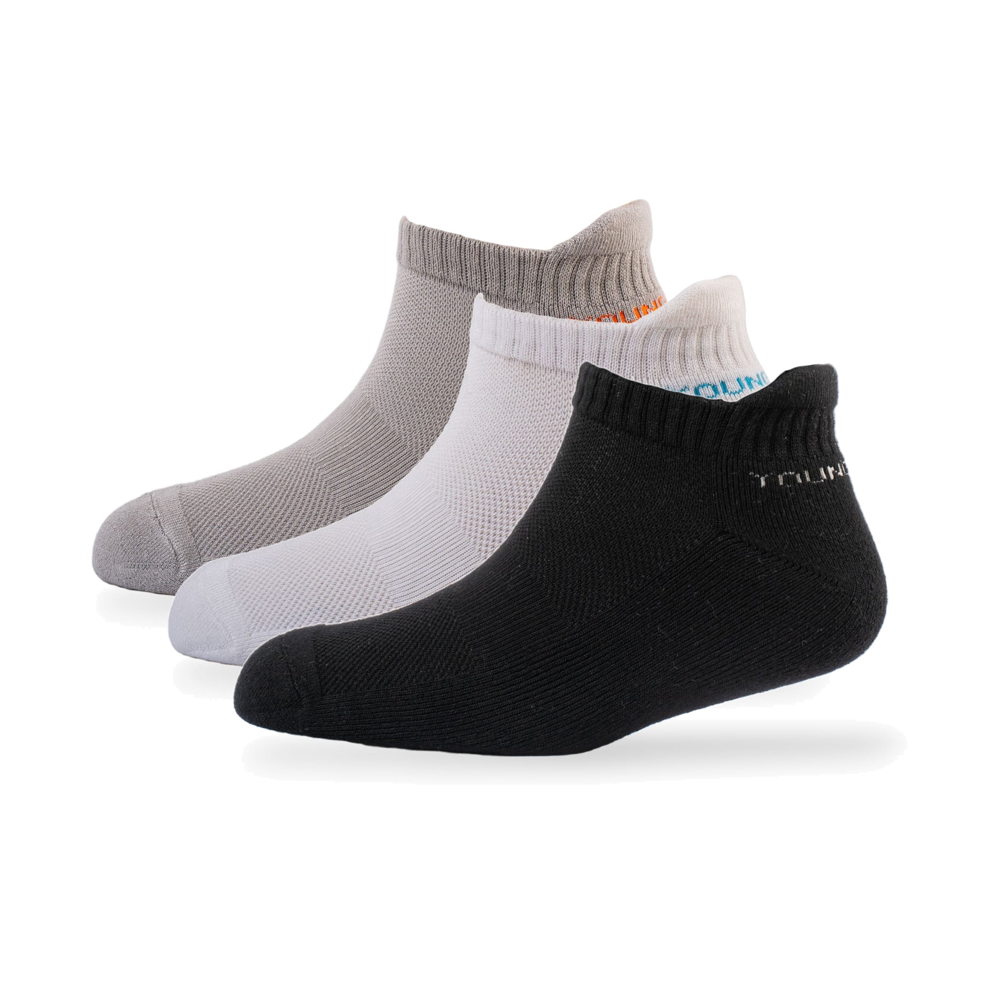 Young Wings Bamboo Fabric Multicolour Solid Design Ankle Length Sports Socks - Pack of 3, Style no.2613-M3