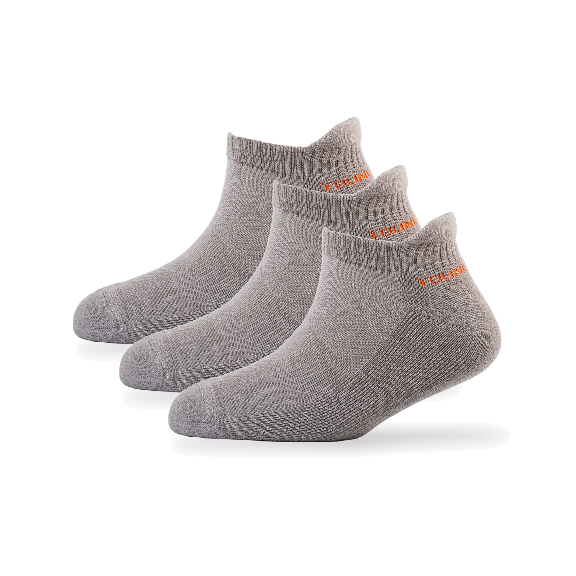 Young Wings Bamboo Fabric Solid Design Ankle Length Sports Socks - Pack of 3, Style no.2613-M3