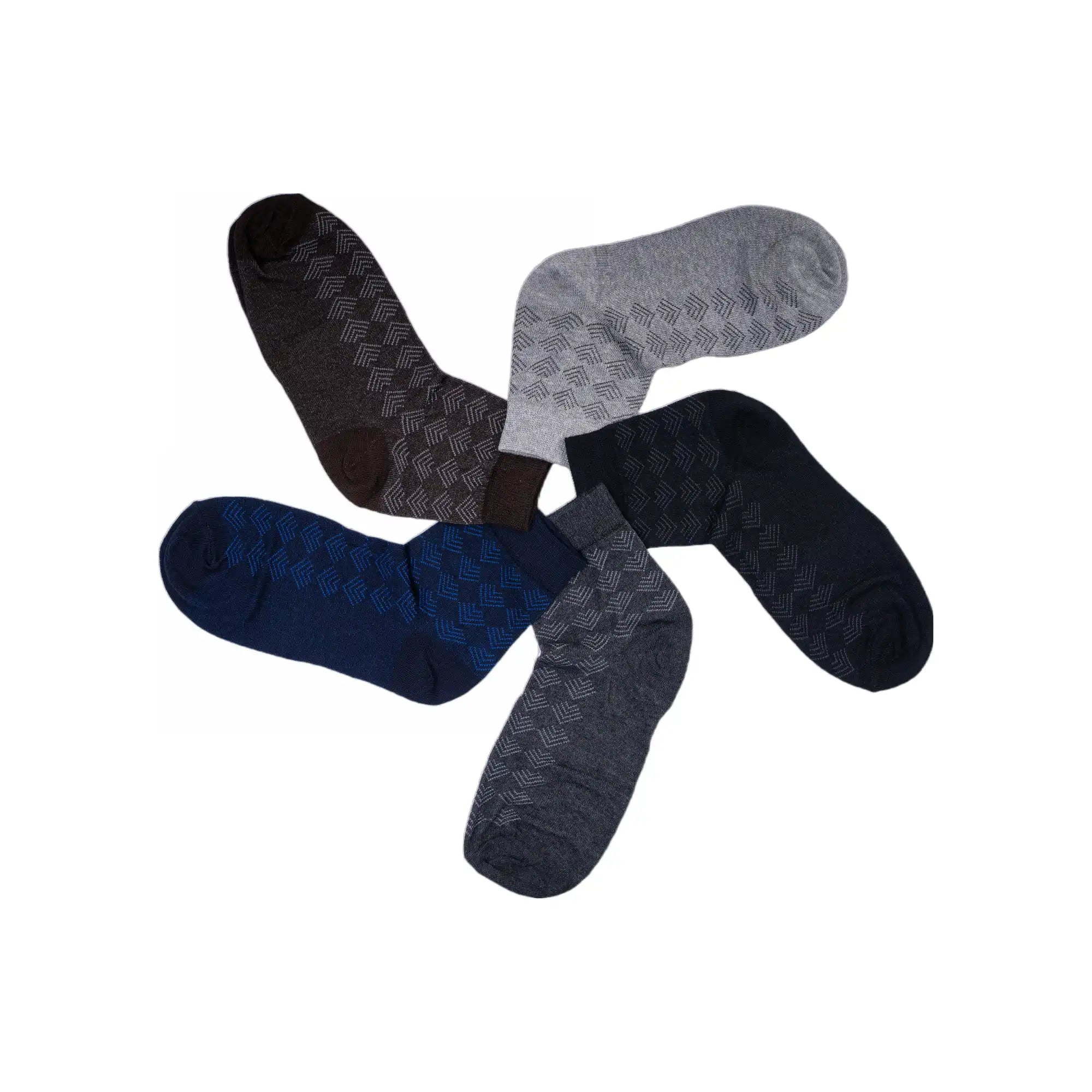 Young Wings Men's Multi Colour Cotton Fabric Solid Ankle Length Socks - Pack of 5, Style no. 2303-M1