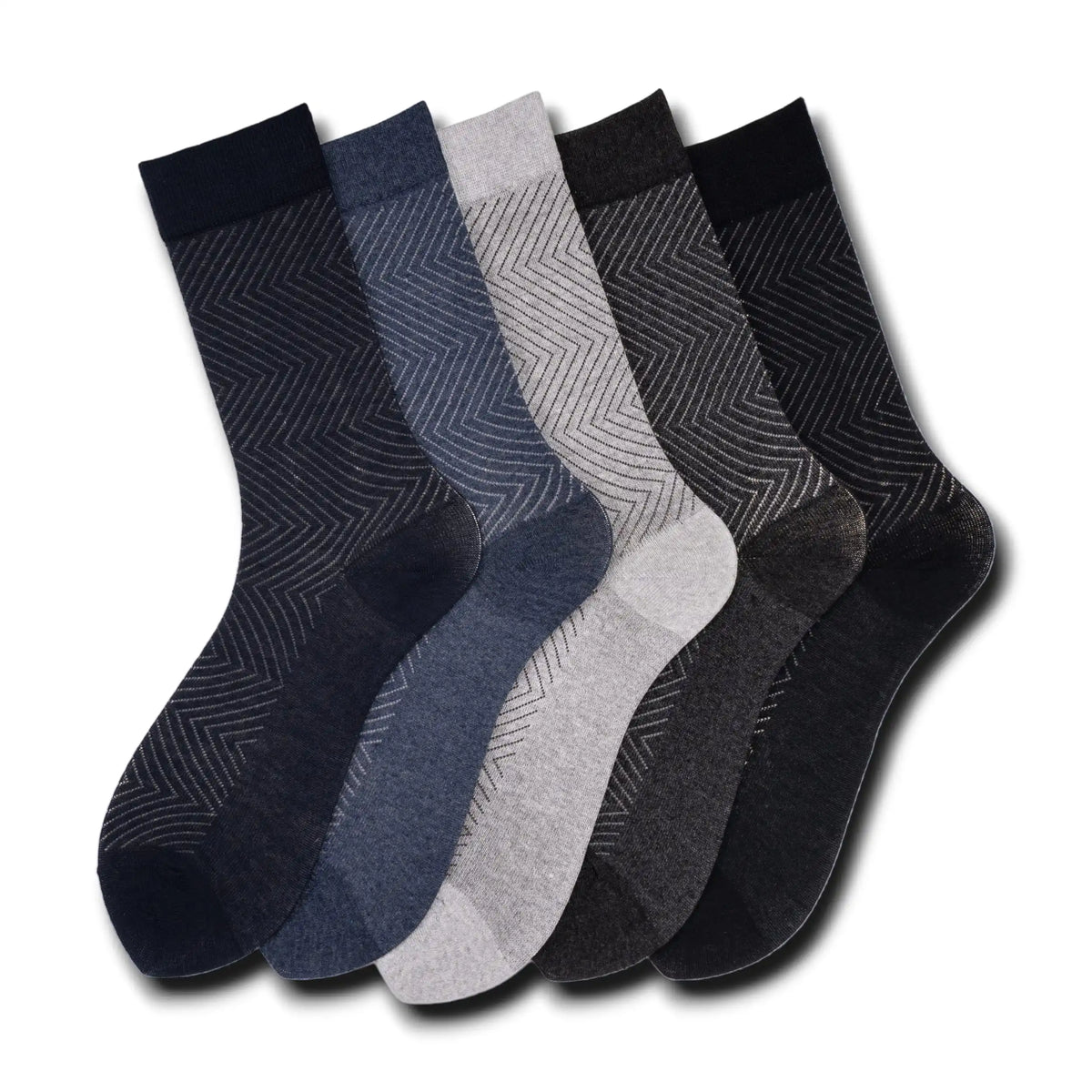 Young Wings Men's Multi Colour Cotton Fabric Solid Full Length Socks - Pack of 5, Style no. 3304-M1