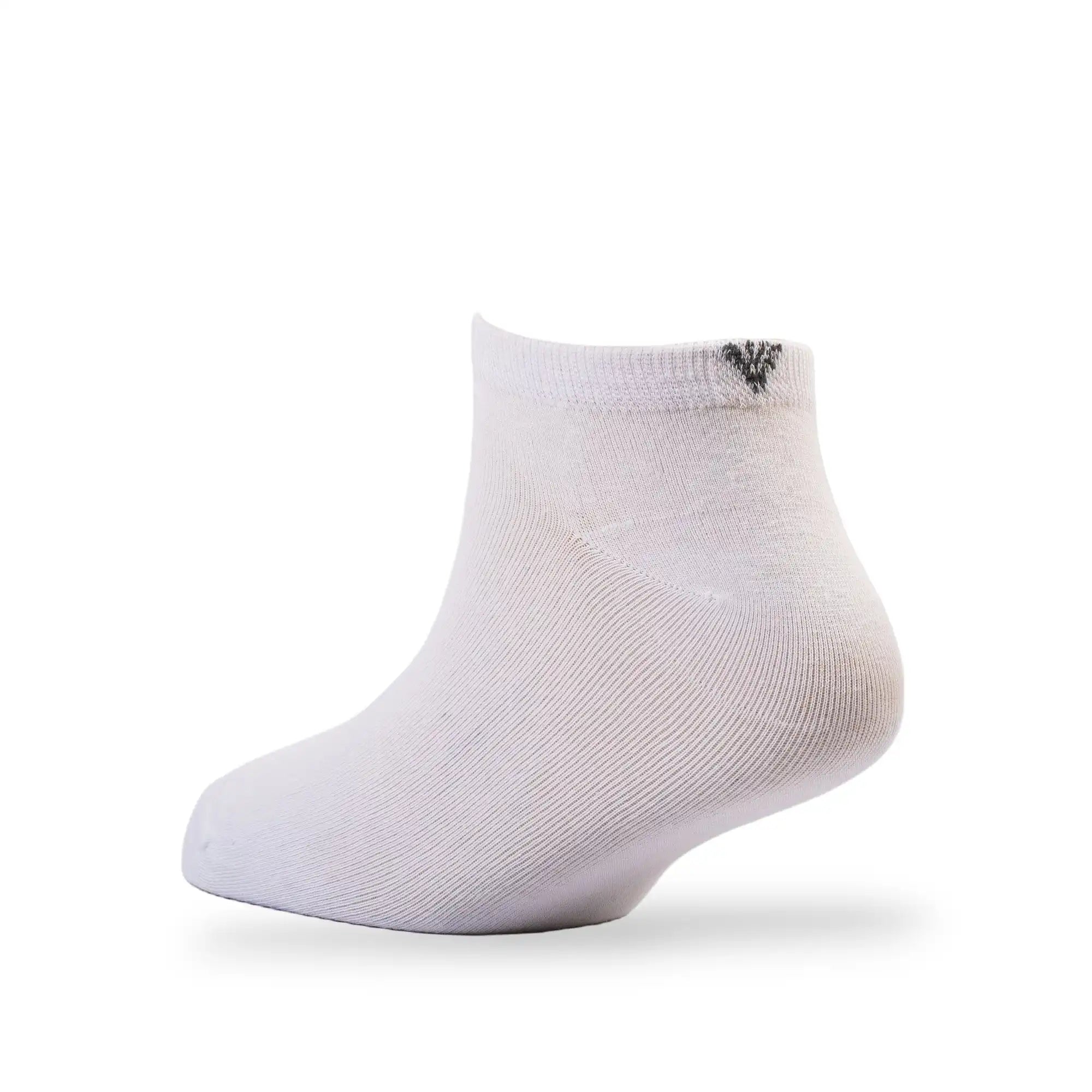 Young Wings Men's White Colour Cotton Fabric Solid Low Ankle Length Socks - Pack of 5, Style no. 1400-M1