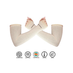 Antibacterial Square Fashion Arm Protectors for Women (Pack of 1 - Pair, UPF 50+)