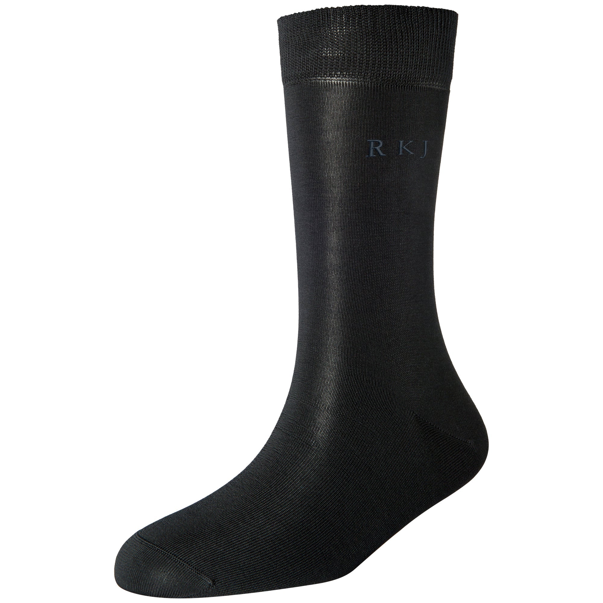 Men's Fine Monogram Standard Length Socks